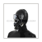 Preview: Deluxe gasmask-zipper-hood HR-P4 with four gasmasks threads and three thread cover - model PMK-2TA